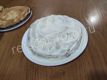 Блинный торт с заварным кремом  "Дипломат"