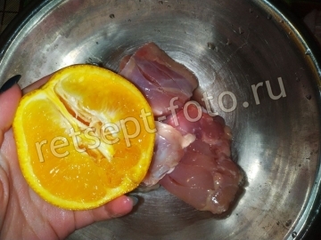 Куриные ножки с апельсиновым соком в духовке