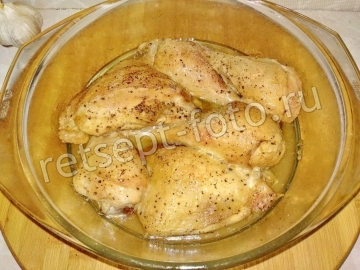 Курица чкмерули в духовке по-грузински