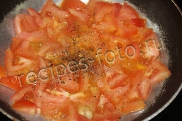 Ленивые голубцы в томатно-сметанном соусе на сковороде