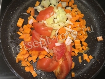 Макароны с овощами в сливочном соусе с сыром для детей старше 2-х лет