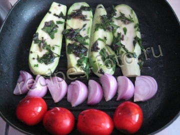 Овощи на сковороде-гриль
