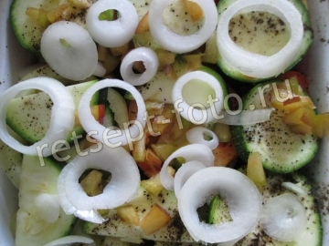 Овощная запеканка с кабачками и баклажанами без яиц