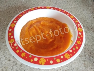 Овощное пюре из тыквы, моркови и перца для детей до 1 года (с 10 мес)