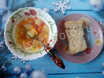 Овощной суп с кабачком и перцем для ребенка до 1 года (с 10 мес)