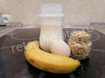 Овсяные оладушки на молоке с бананом ребенку от 1 года