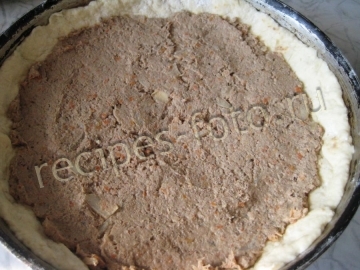 Пирог с печеночным паштетом на кефире