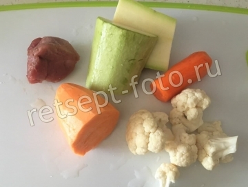 Пюре из свинины с овощами и рисом для ребенка от 1 года