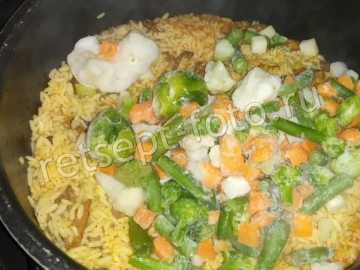 Рис с уткой и овощами по-пекински