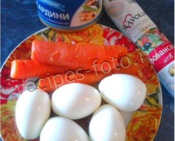 Рулет из лаваша с рыбными консервами и морковью