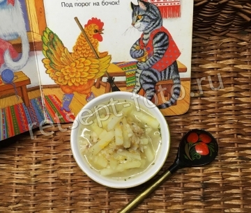 Рыбный суп с путассу для детей 1,5 года