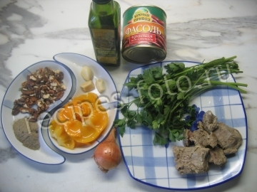 Салат "Тбилиси" с говядиной и фасолью