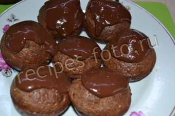 Шоколадные кексы в формочках в духовке