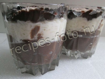 Шоколадный десерт из вареного риса с манкой
