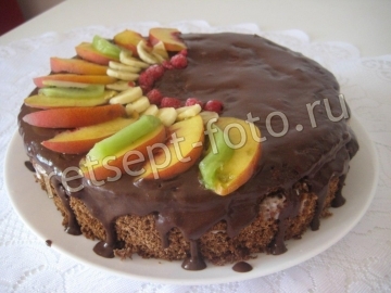 Шоколадный торт "Фруктовая шкатулка"