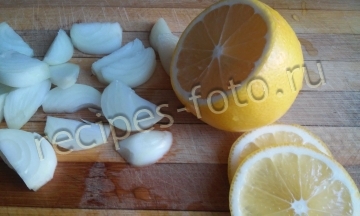 Скумбрия в рукаве с лимоном