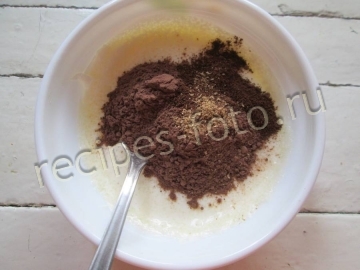 Сметанный крем с кофе и какао для торта