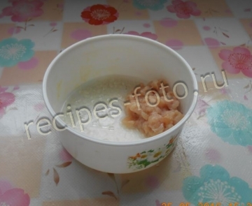 Суп-пюре на курином бульоне с рисом в пароварке для детей до 1 года (с 6 месцев)