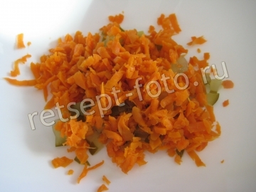Тарталетки с печенью трески и морковью
