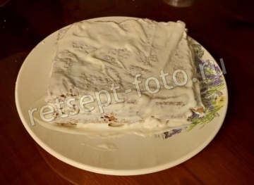 Торт на овсянке со сметанным кремом