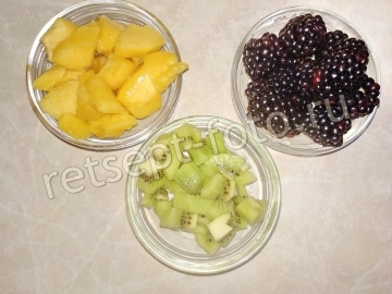 Творожная запеканка с фруктами без муки
