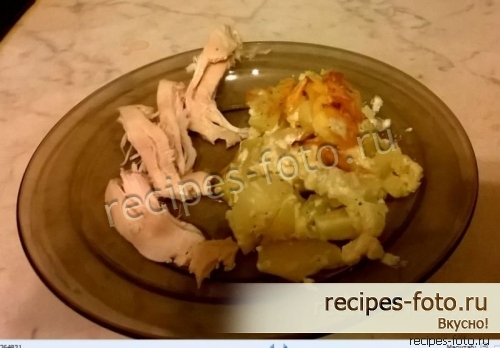Картошка запеченная в духовке с сыром, сливками и чесноком