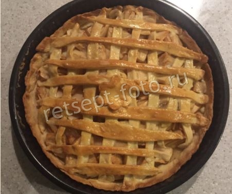 Пирог с яблоками на маргарине