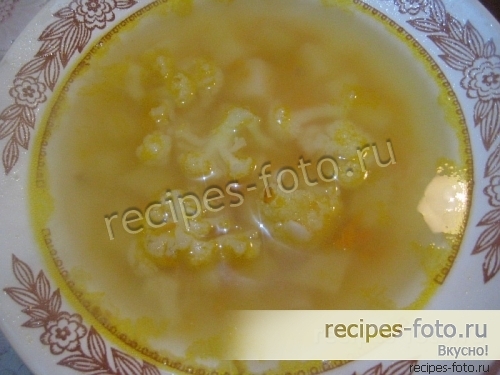 Суп из цветной капусты быстрого приготовления