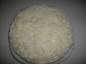 Закусочный рыбный торт из консервированной сардины на праздник 