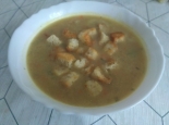 Куриный суп-пюре с картофелем и гренками 