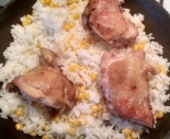 Рис с курицей и кукурузой 