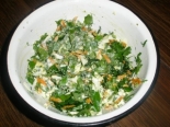 Салат со шпинатом и яйцом 