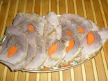 Свинина шпигованная морковью и чесноком запеченная в духовке: рецепт с фото 