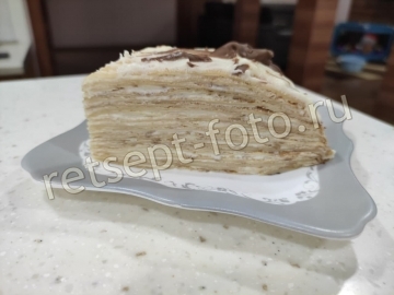 Блинный торт с заварным кремом  "Дипломат"