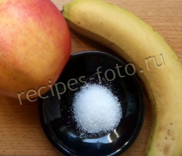 Детское фруктовое пюре для прикорма из яблок и банана для детей до 1 года (от 6 месяцев)