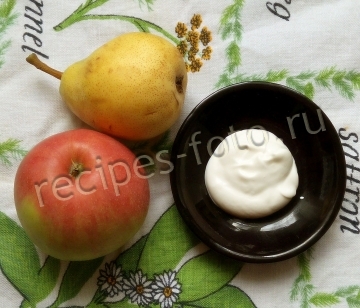 Детское пюре из яблок и груш для грудничка 6 месяцев