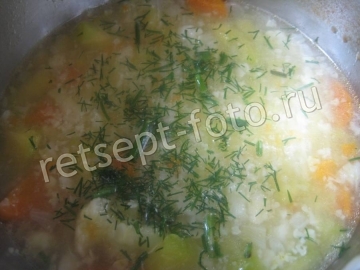 Диетический суп из кабачков с цветной капустой