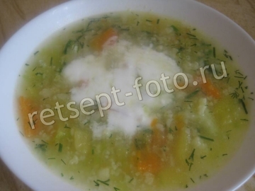 Диетический суп из кабачков с цветной капустой