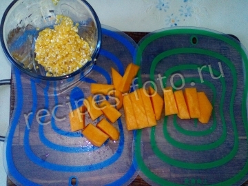 Кукурузная каша с тыквой и кроликом для детей до 1 года (от 7 месяцев)