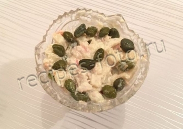 Настоящий салат оливье с раками и каперсами (классический старинный рецепт)