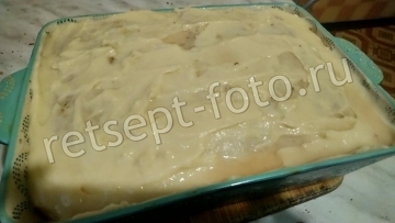 Ореховый торт на кефире с заварным кремом