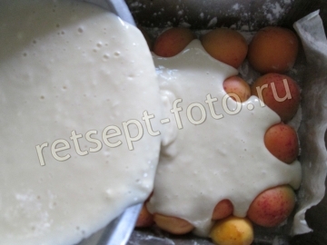 Пирог на кислом молоке с абрикосами