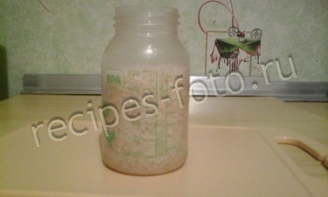 Рисовая каша с молоком и творогом для детей до 1 года (с 8 месяцев)