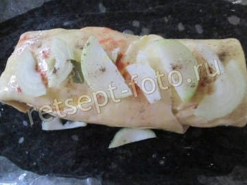 Рыбный пирог с соленой скумбрией из слоеного теста