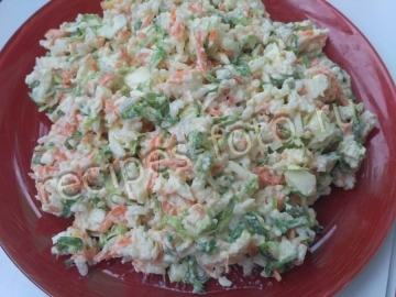 Салат из капусты с рисом
