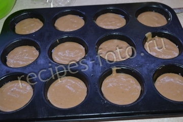 Шоколадные кексы в формочках в духовке