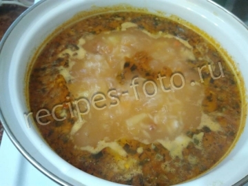 Суп харчо из курицы с рисом и картошкой