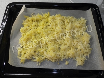 Тертый картофель с сыром в духовке