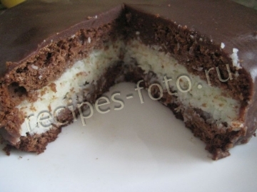 Кокосовый торт "Баунти" с бисквитными коржами