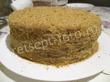 Торт "Медовик" с заварным сметанным кремом